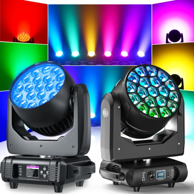 285W/760W 19 LED Beam Zoom Wash Moving Head RGBW Bühnenlicht DMX Party SpotLicht