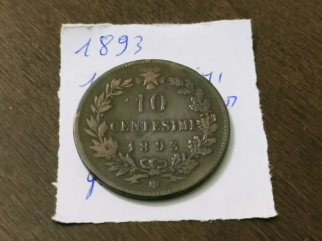 Regno d' Italia 10 Centesimi 1893 Umberto I (RM2851)