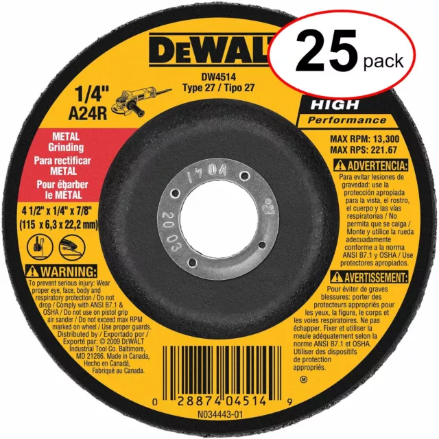 DeWALT XP DW4773 Double Row Surface Grinding Cup Wheel, 7 in Dia