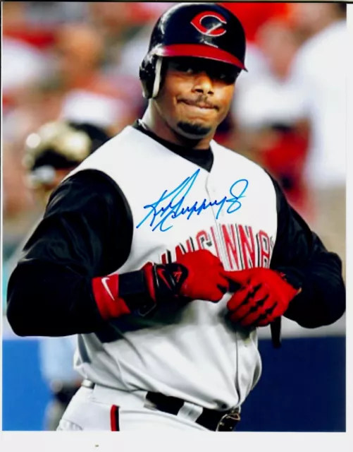 “Cincinnati Reds” Ken Griffey Jr Hand Signed 8X10 Color Photo COA