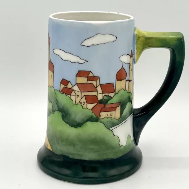 Vntg WG &Co Limoges France Tankard Handpainted Artist Signed UNIQUE! 1906