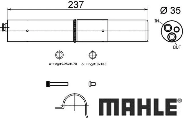 MAHLE AD250000S Essiccatore per Aria condizionata Essiccatore Aria Climata