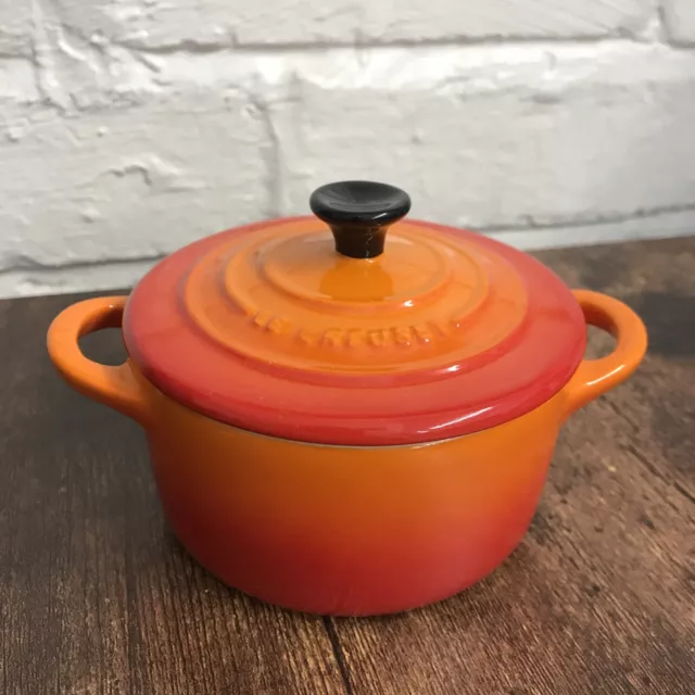 Le Creuset Mini Round Casserole Dish Cocoette Volcanic Orange