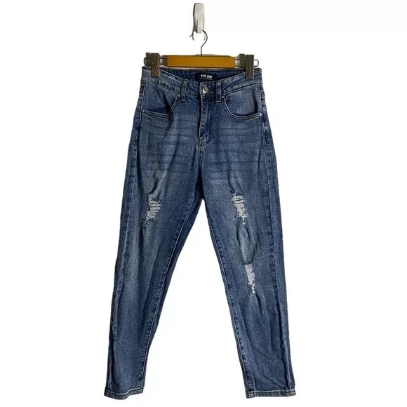 WAX JEAN WOMEN'S Distressed Light Wash Skinny Denim Jeans $25.44 - PicClick
