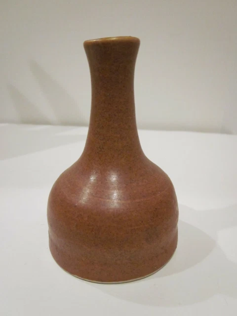 Vtg Pigeon Forge Pottery Signed Vase 3 1/2" Tall D. Boling Mid Century Modern