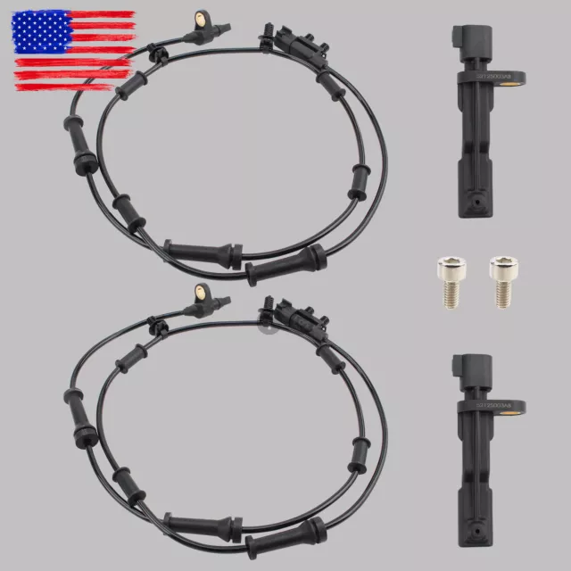 4X Front Rear Left Right ABS Wheel Speed Sensor for 2013 Jeep Wrangler 52125003A