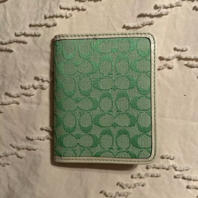 Coach- Green signature ID holder