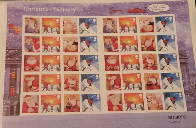 Christmas Delivery Smiler Sheet Stamps 2004