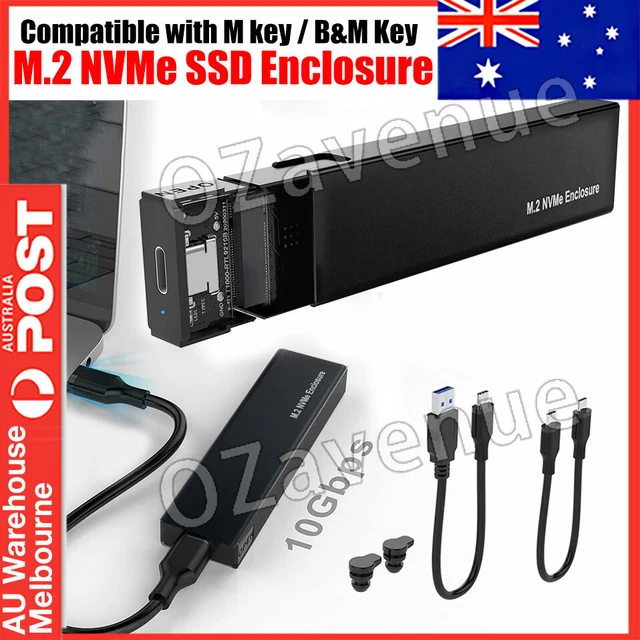Aluminium M.2 NVMe SSD SATA TO USB 3.0 External Enclosure Storage Case Adapter