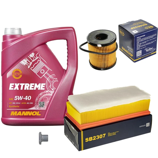 BandelOne Inspektionspaket + 5L Mannol 5W40 Öl - Passend Für Fiat Panda 169