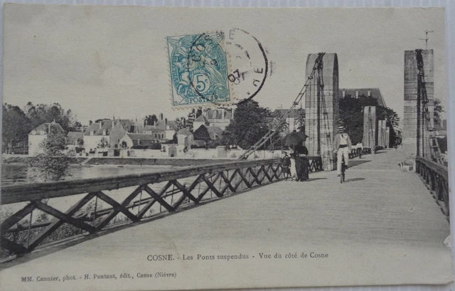 Cosne 58 CPA All Bridges Suspendus-Vue of / The Côté Good Condition 1907