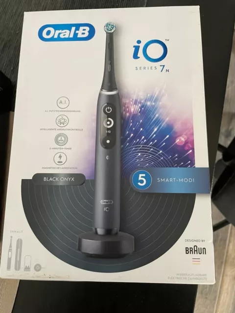 OralB iO Series 7 N black onyx smart electric toothbrush is for sale.