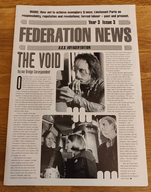 NEWSLETTER - Star Trek Federation News Year 3 Issue 3 U.S.S Voyager Edition