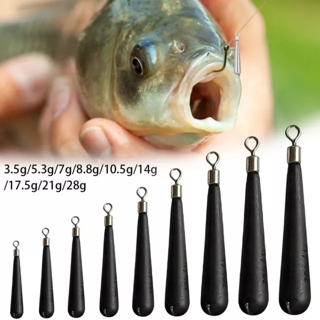 Weight Line Sinkers opening Mouth Fishing Lead fall Set Sinker Hook  Connector