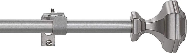 28 - 48 in Achim Buono II Harlow 3/4" Curtain Rods Set - Nickel - RDBHRL2806