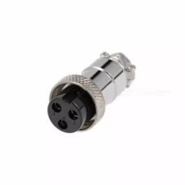 10*Aviation Plug 16mm GX16-3 3 Pin Male Female Panel Metal Wire Connector 3