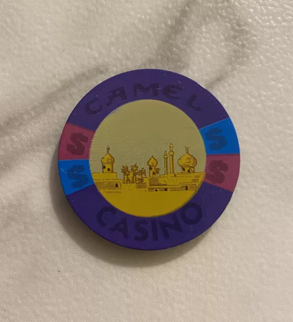 Joe Camel Collectible Clay Poker Chips Lot Of 3 Three Chips Blue Purple Green 3