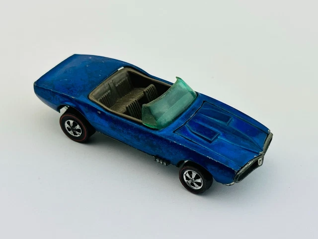 Hot Wheels Redline CUSTOM FIREBIRD Blue HK Dark Interior Very Nice !!