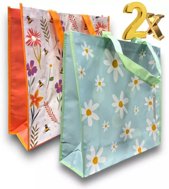 2 x Easter Christmas Gift Bags Tote Bag Non Woven Fabric Gift Party Present Bags