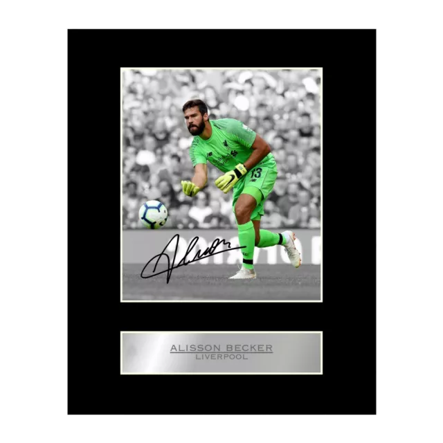 Alisson Becker Signed Mounted Photo Display Liverpool FC Gift Picture Print