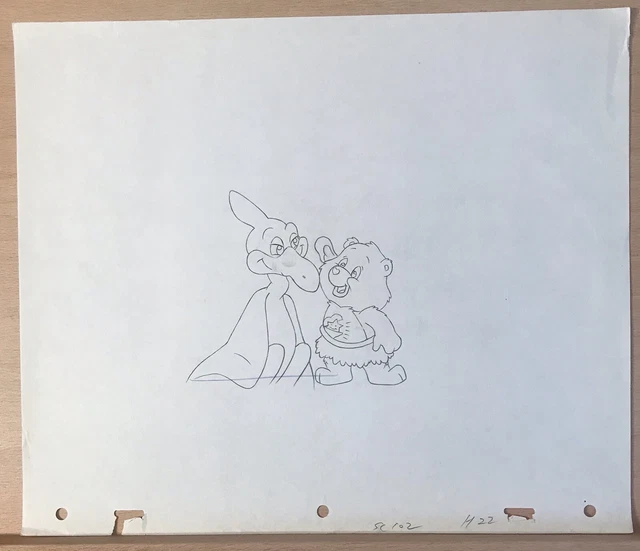 CARE BEARS  Original Animation Production Art Drawing NELVANA