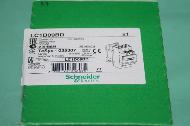 Contacteur TESYS LC1D 3P AC3 440V 9A - Pour Circuits électriques Industriels, 3 Pôles, 440 Volts - 8