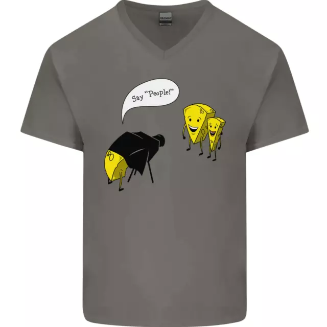 T-shirt da uomo collo a V cotone scollo a V per fotografo divertente