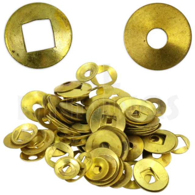 200 Round Square Brass Domed Clock Washers Mixed Hole Washer Clockmaker Repair