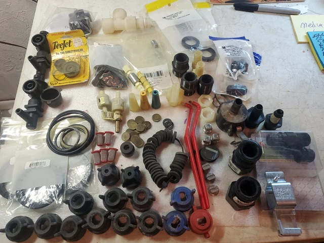 Large Lot Sprayer Nozzles Tee Jet Gaskets Fittings New & Used
