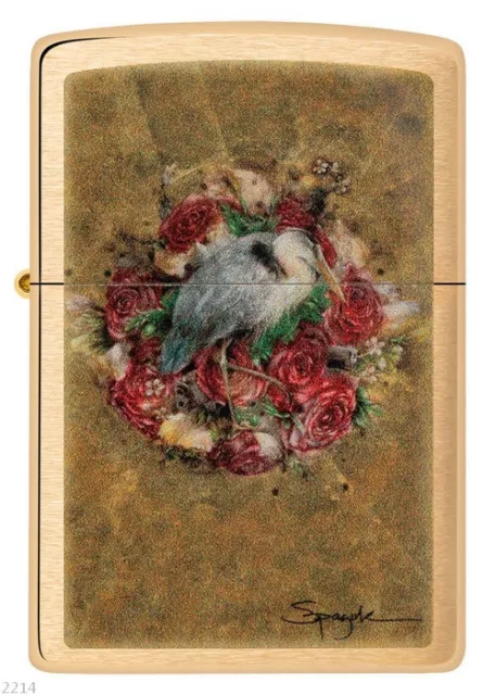 ZIPPO ★ BIRD AND ROSES by Steven Spazuk