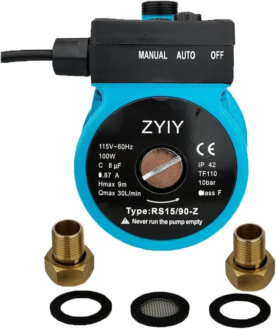 115V Automatic Domestic Water Pressure Booster Pump for Home 3/4" 100W Hot
