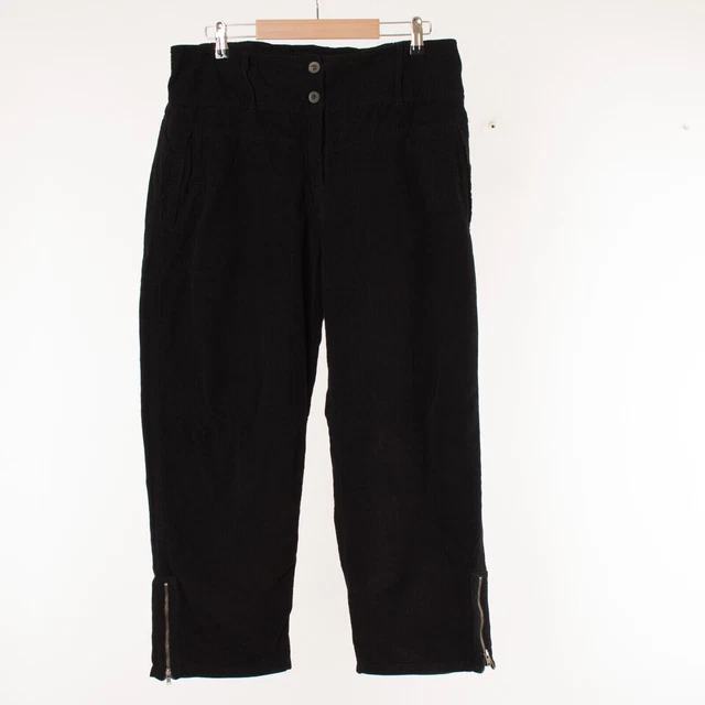 Pantaloni da donna in velluto a coste neri The MASAI Tg. XL