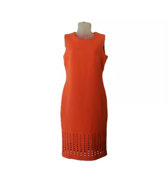 Calvin Klein Womens Orange Bodycon Dress Designer Size US 6 Aus 10 NWT RRP$139.5