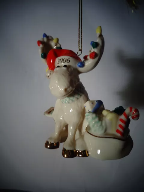 Lenox 2006 Annual Christmas Ornament Merry Mooseclaus New In Box