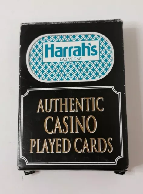 HARRAH'S Authentic Casino Played Cards Las Vegas Style Trimmed Corners Vintage