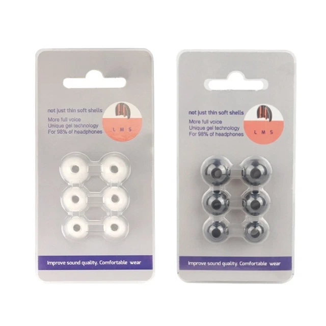 SILICONE EAR TIPS Plug Cover Earpiece Superior Noise Cancellation for ...