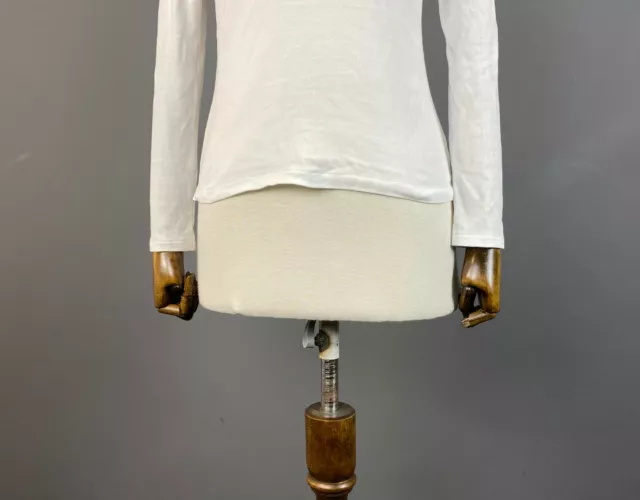 Women Y'S YOHJI YAMAMOTO White Cotton Long Sleeve Top Size 2 3