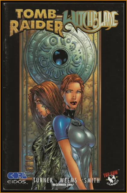 Tomb Raider / Witchblade #1 1997 1St Lara Croft Turner Black Variant Top Cow Fn