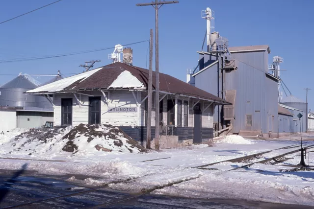 T: Original Slide SOO LINE Former MILW Milwaukee Road Depot - Arlington WI 1990