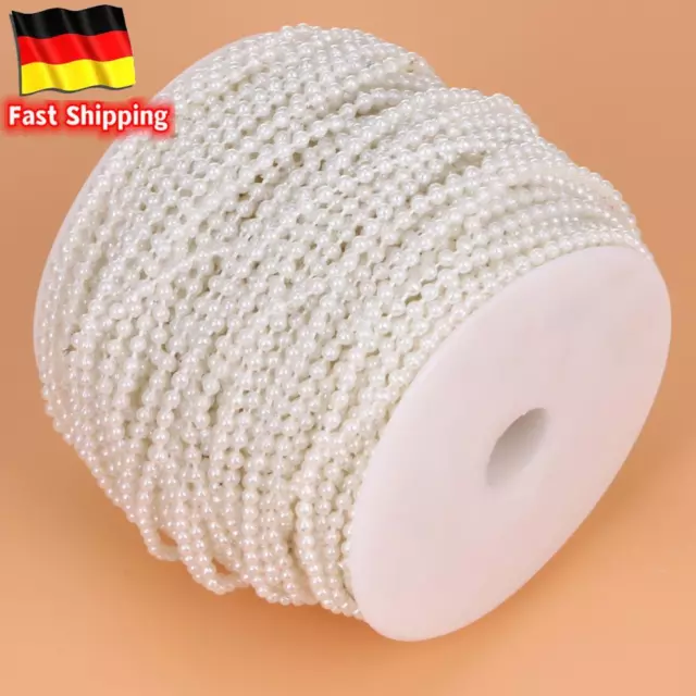 10M 3mm Perlen Girlande Hochzeit Dekoration Cotton Line Kette Perlen Weihnachten