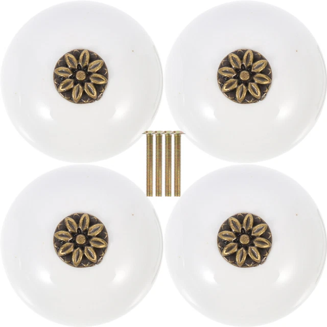 4 Pcs Cabinet Round Doorknob Drawer Handle Cabinet Knobs Simple 4
