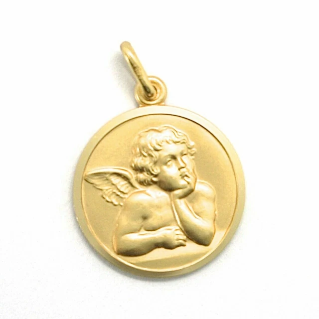 Pendentif Ange En Or Jaune 18 Carats (mat & Brillant) - Occasion - Bijou Vintage Ou Moderne