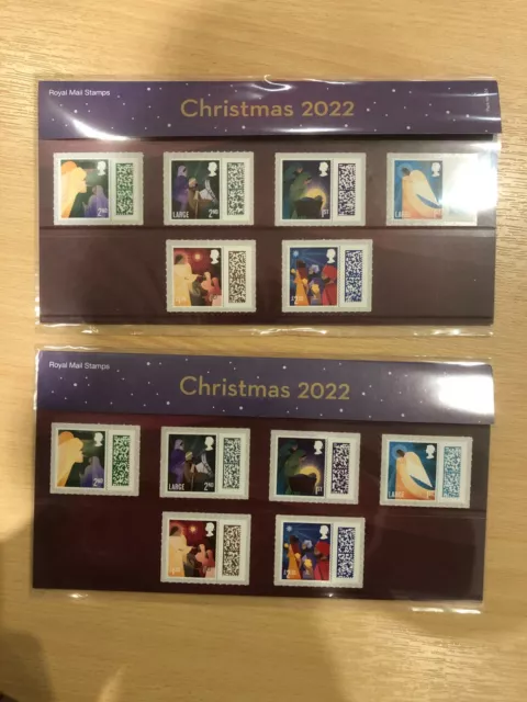 2 Royal Mail Christmas 2022 Presentation Stamp Pack - Pack No 624 STAMPS