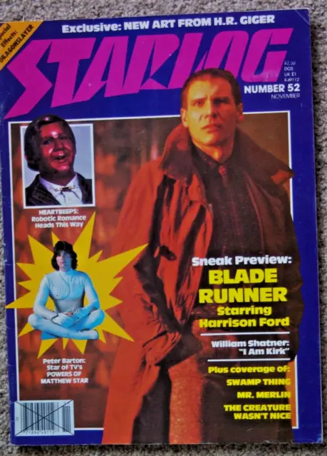 Starlog 52 SF Magazine 1981 Blade Runner Harrison Ford Swamp Thing Kirk  65 Page