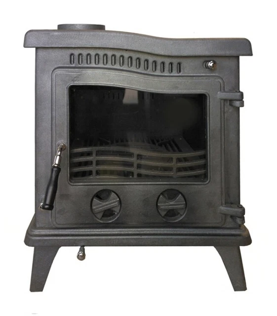POÊLE À BOIS brûleur à bois en fonte brûleur à bois multicombustible 12,8  kW TR-C12 noir EUR 385,26 - PicClick FR