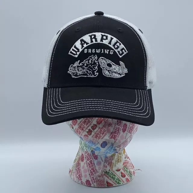 Warpigs Brewing truckers hat black white Craft Beer Snapback mesh