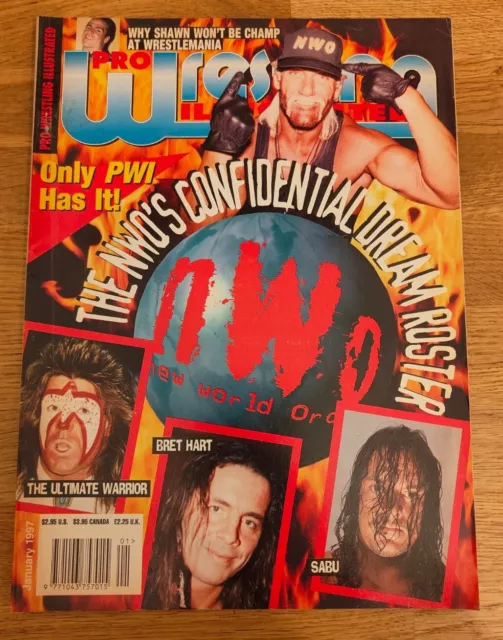 MAGAZINE - PWI Pro Wrestling Illustrated Jan 1997 NWO Ultimate Warrior Bret Hart