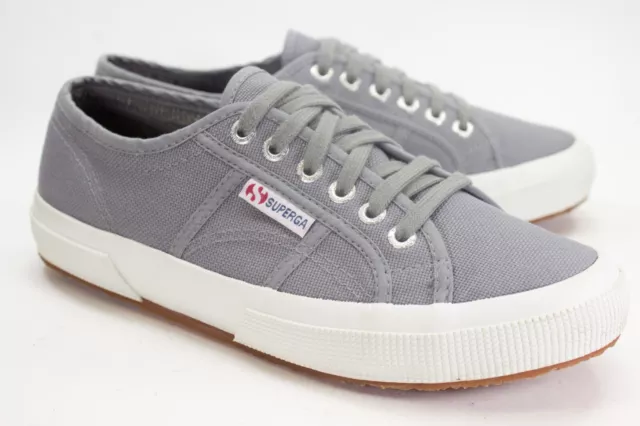 Superga Cotu Classic Womens Size EU 39 US 8 Gray Canvas Sneakers Lace Up Shoes 2