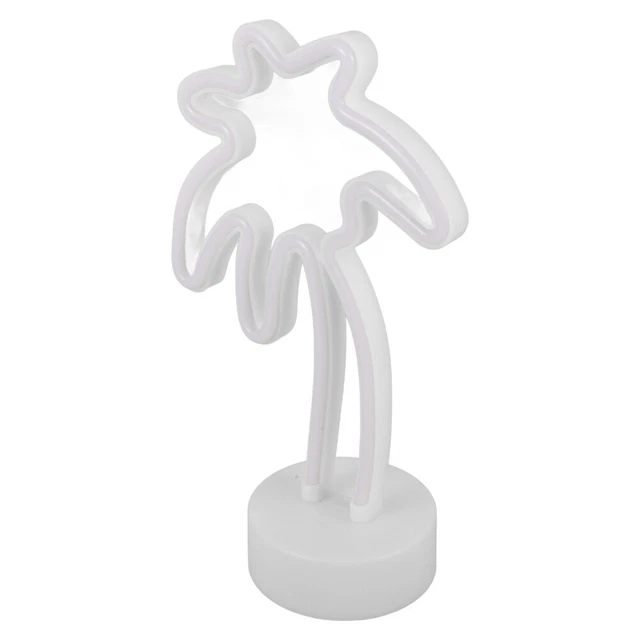 NEON PALM TREE Novelty Lights Desktop Night LED Bedside Lamp Safe £13.