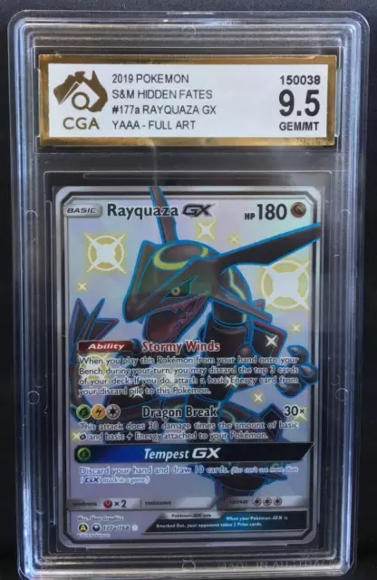 2019 Pokemon TCG Hidden Fates Shiny RAYQUAZA GX 177a/168- Full Art